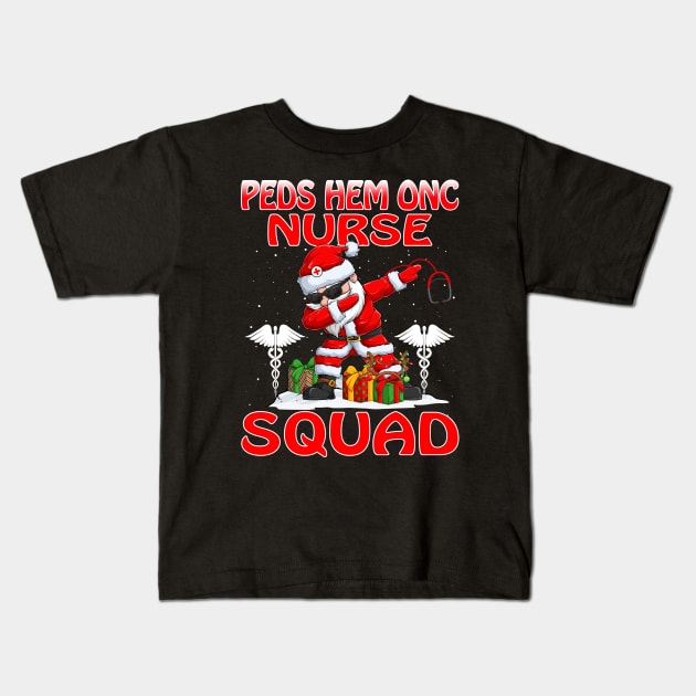 Christmas Peds Hem Onc Nurse Squad Reindeer Pajama Dabing Santa Kids T-Shirt by intelus